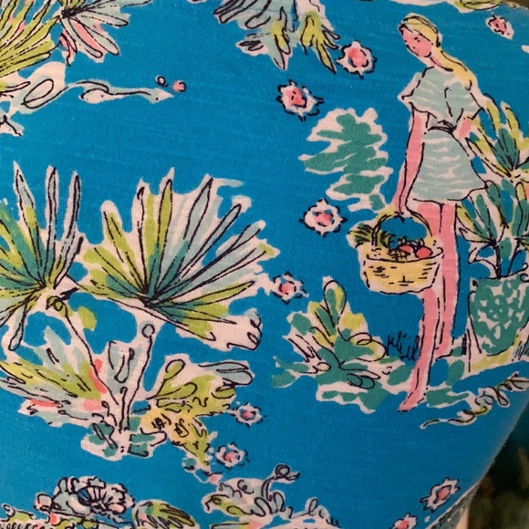 RARE Lilly Pulitzer Jungle Glam Toile Print Tee Top - XS - Picture 10 of 14